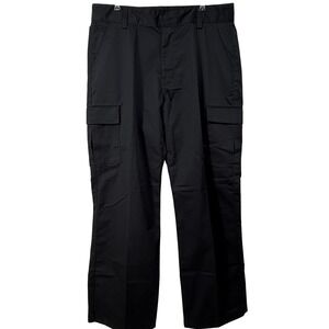 Tesla Black Men's Cargo Pants‎ Y2K Style Utility Trousers Streetwear Size 36x32